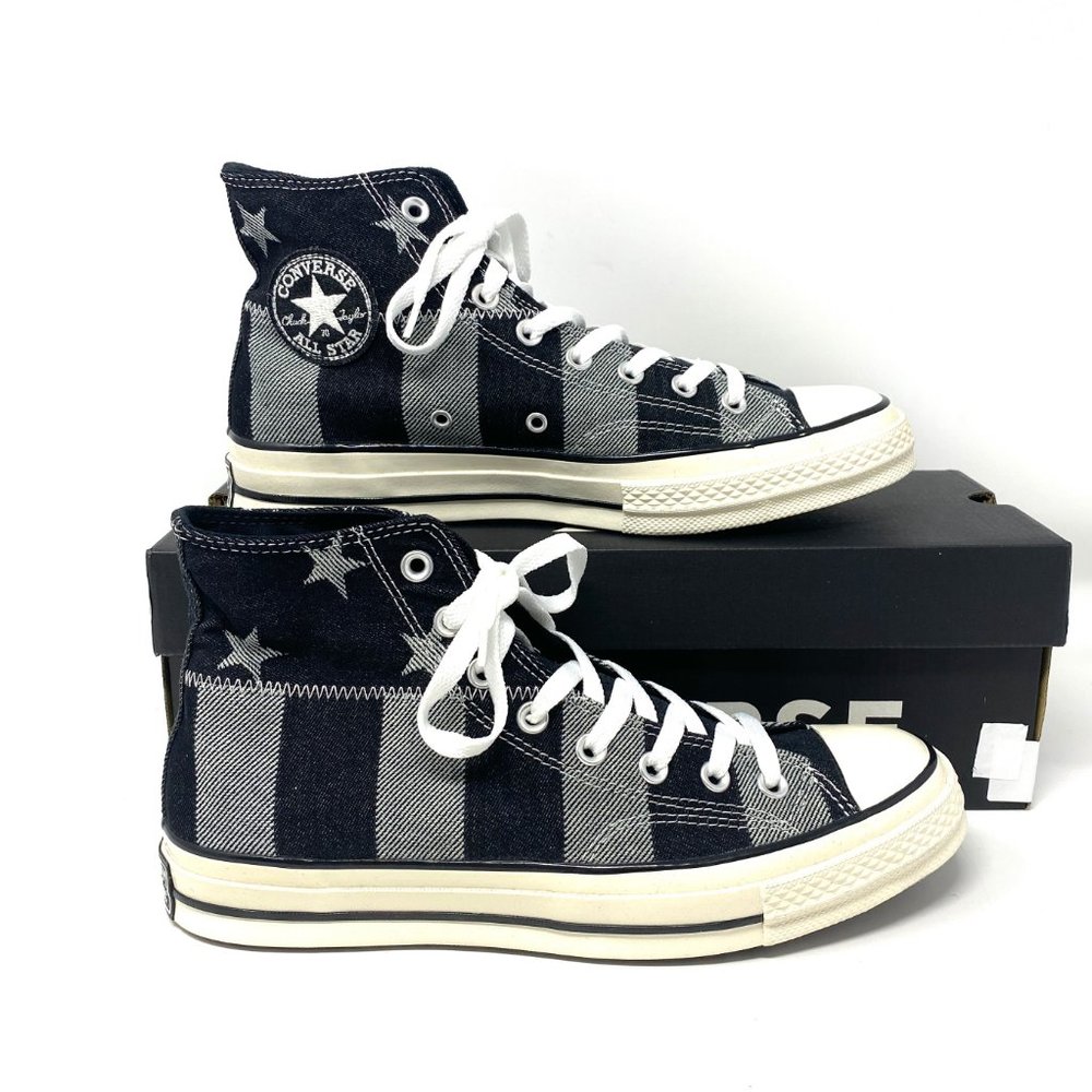 💖MEGA SALE💖CONVERSE Women AdVulc Chuck 70 Hi Top Stripes Black Canvas 167709C - Picture 5 of 9